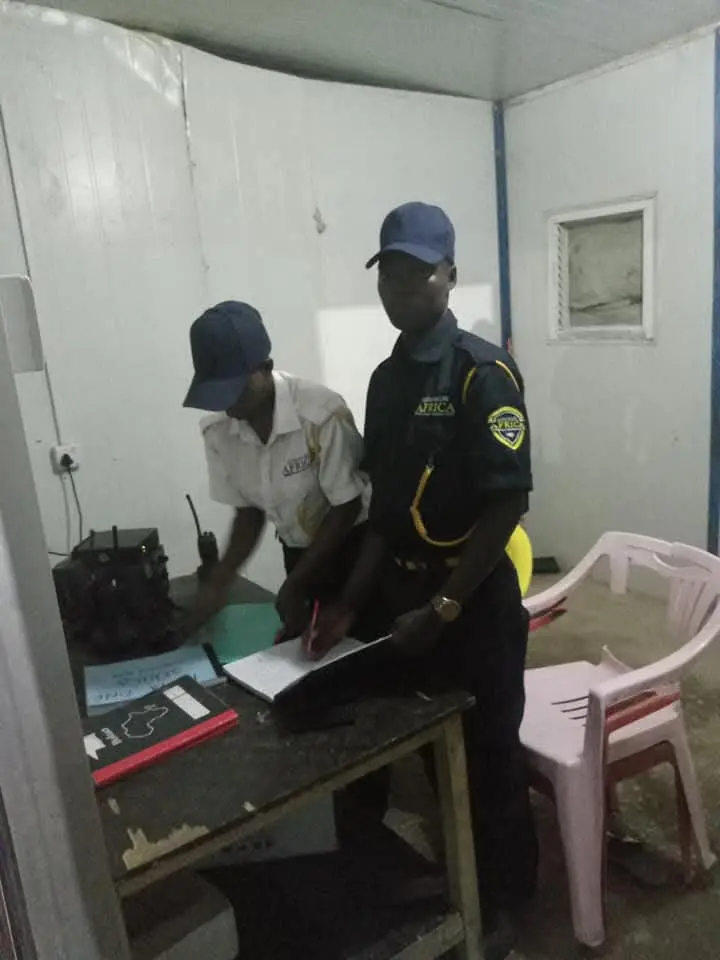 ASA Secure Solutions — guarding checkpoint logbook