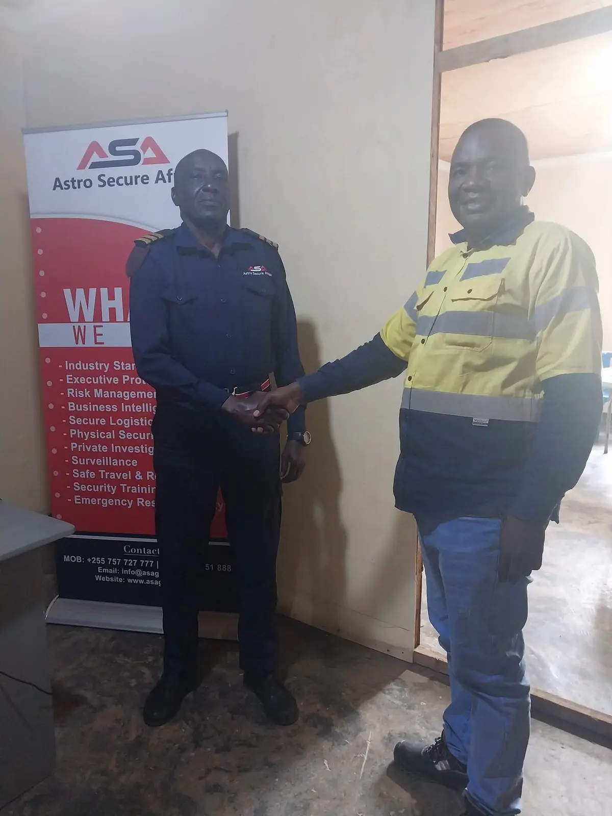 ASA Secure Solutions — risk assessment site visit handshake
